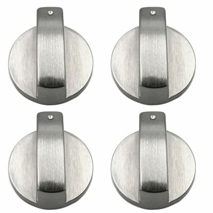 4Pcs/Lot Universal Metal Silver Gas Stove Cooker Knob 6mm Surface Cookware Parts