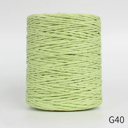Hand Knitting Yarns 280-300M Natural Raffia Straw Colorful Crochet Threads Rolls