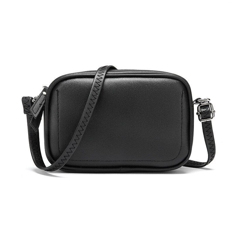 Shoulder Bag Simple Zipper Leather Messenger Bag Handbags Crossbody Flap Purse