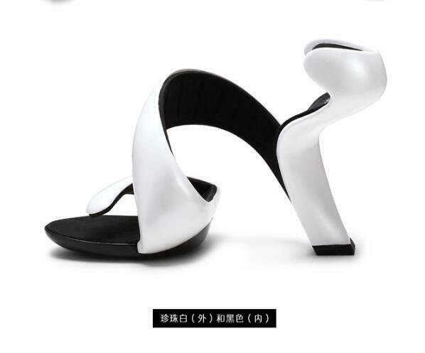 Fashion Women Open Toe Low Top Special Bottomless Heels Wedding Sandals New