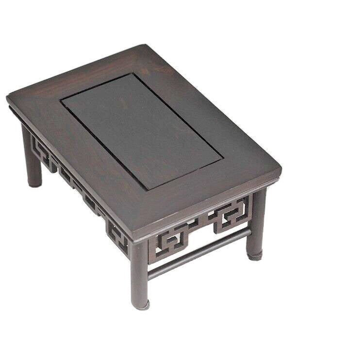 1 PC Small Ebony Wood Rack Miniature Shelf Stand Pot Bonsai Statue Table Display