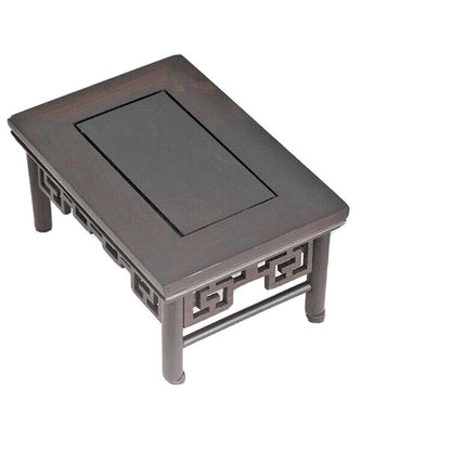 1 PC Small Ebony Wood Rack Miniature Shelf Stand Pot Bonsai Statue Table Display