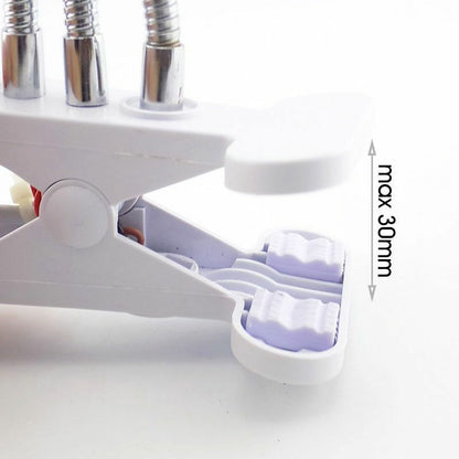Desk Light Clip On E27 Socket 3 Head Flexible Off Switch Lamp Holder LED Plant