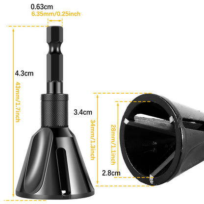 2Pcs Deburring External Chamfer Tool Steel Remove Burr Tools Drill Bit Tool