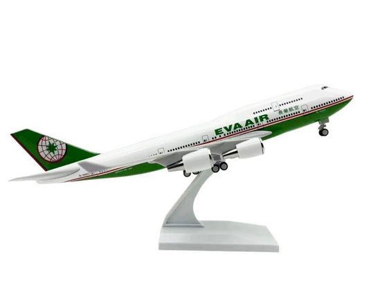 30CM EVA AIR BOEING 747-400 Passenger Plane Landing Gear Resin Aircraft Model