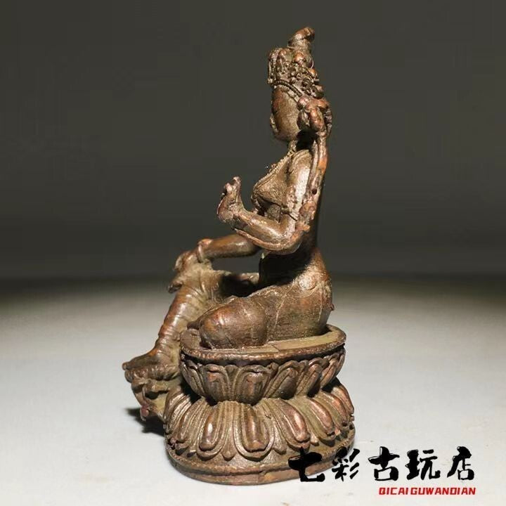 Vintage Chinese Tibetan Copper Bronze Buddha Tara