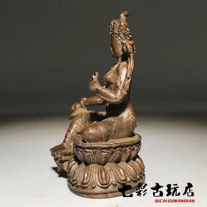 Vintage Chinese Tibetan Copper Bronze Buddha Tara