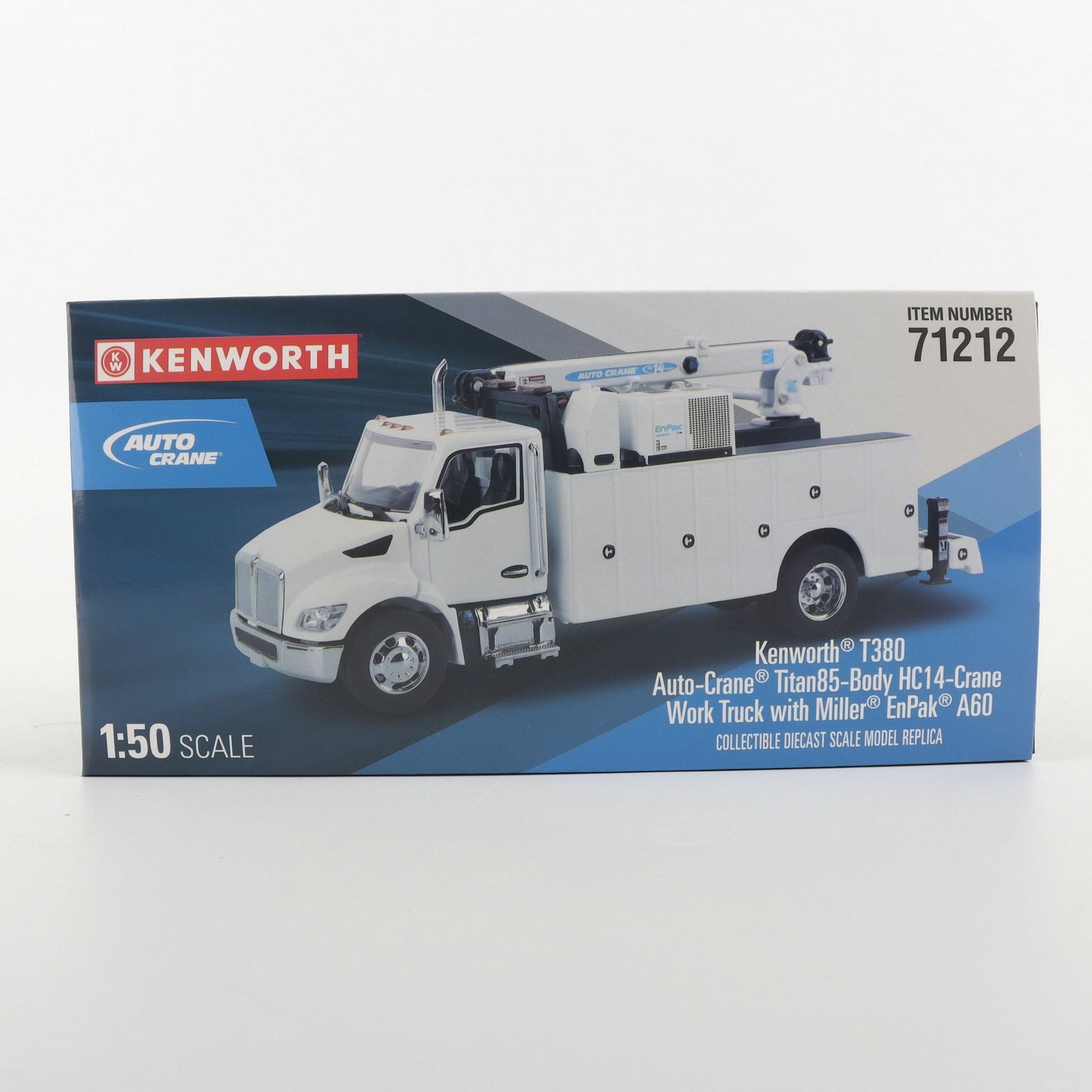 1:50 DM Kenworth T380 Auto-Crane Titan 85 Body with Miller EnPak Diecast Model
