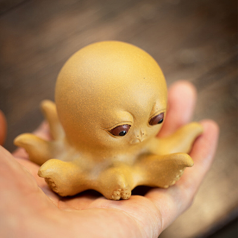Lovely Octopus Statue Yixing Zisha Duan Clay Tea Pet Mascot Table Decoration New