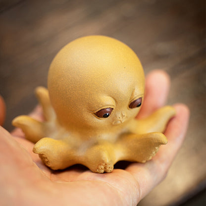 Lovely Octopus Statue Yixing Zisha Duan Clay Tea Pet Mascot Table Decoration New