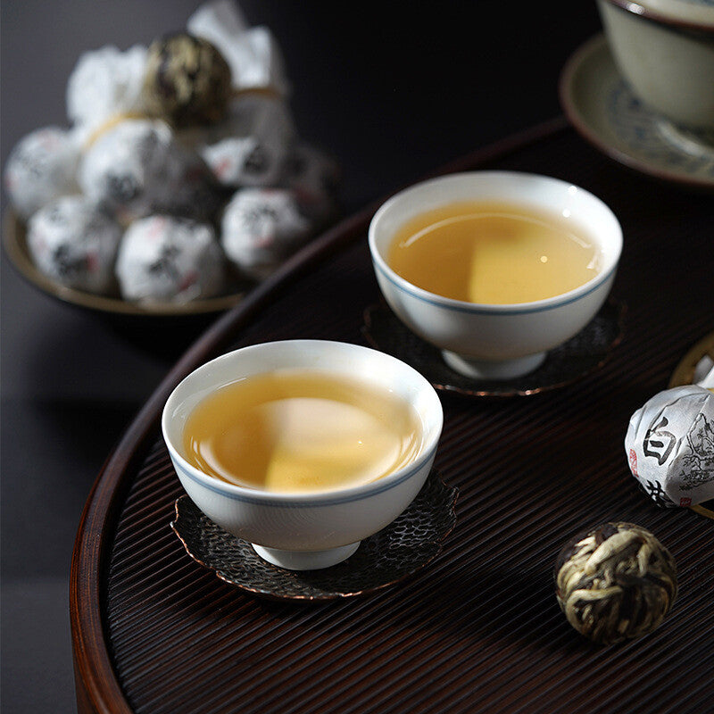 Yunnan Moonlight White Ball Nectar Fragrance Raw Pu Er Tea Yue Guan Bai Long Zhu