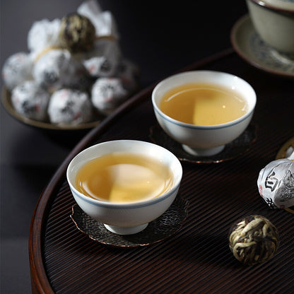 Yunnan Moonlight White Ball Nectar Fragrance Raw Pu Er Tea Yue Guan Bai Long Zhu