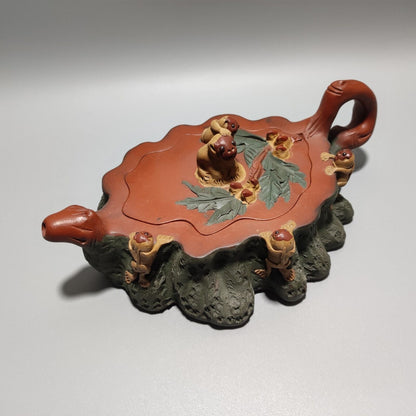 Chinese Yixing Purple Clay Teapot Tea Set Pot Zisha Ceramic Cute Decor Figurine