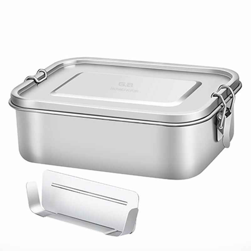 Lunch Container Stainless Steel Food Snack Storage Boxes Eco-friendly Rectangle