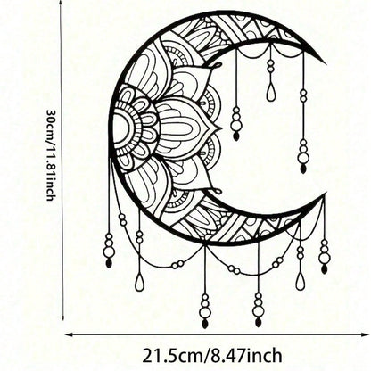 CIFbuy Bohemian Mandala Metal Moon Wall Art for Yoga Room Decor Gift