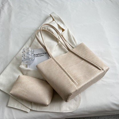 PU Leather Shoulder Bag Women Winter Female Handbags Purses Tote Bags