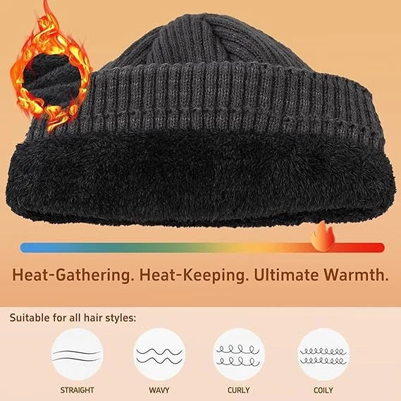 2PCS Military Tactical Skull Cap Winter Warm Fleece Windproof Ski Beanie Hats