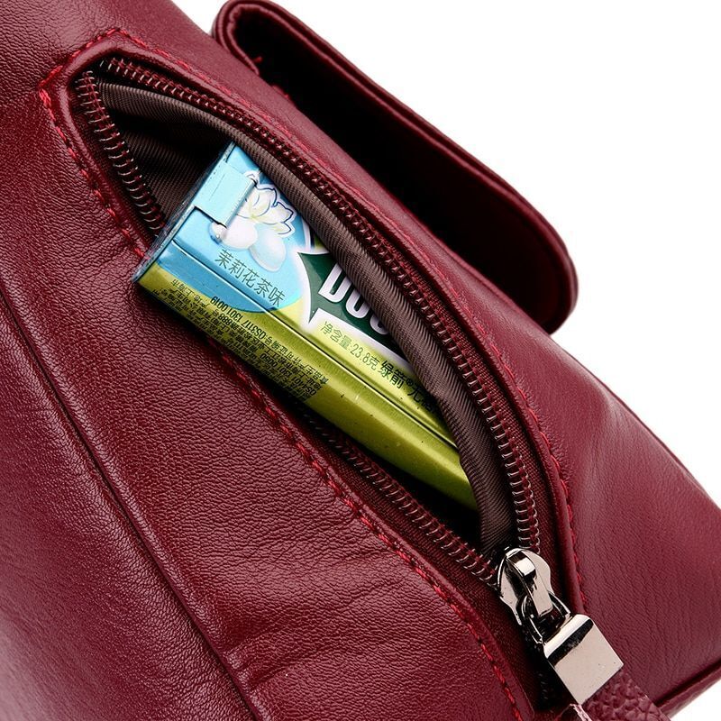 Genuine Leather Luxury Purse Handbag Crossbody Shoulder Bags Polyester Red/Blue