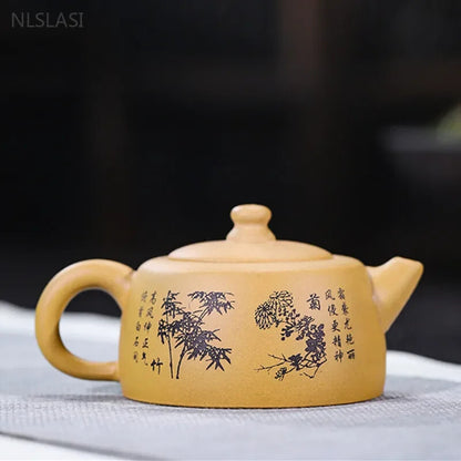200ml/280ml Yixing Purple Clay Tea Pot Ore Section Kettle Handmade Zisha Teapot