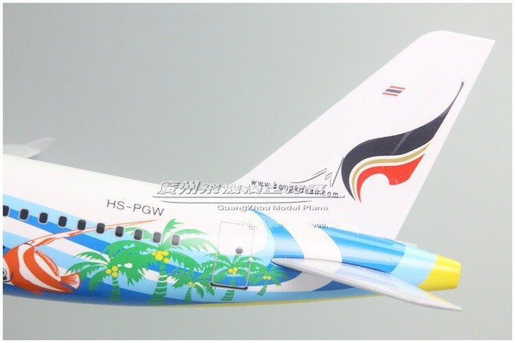 47CM Bangkok Air AIRBUS A320 HS-PGW Passenger Airplane Resin Aircraft Model