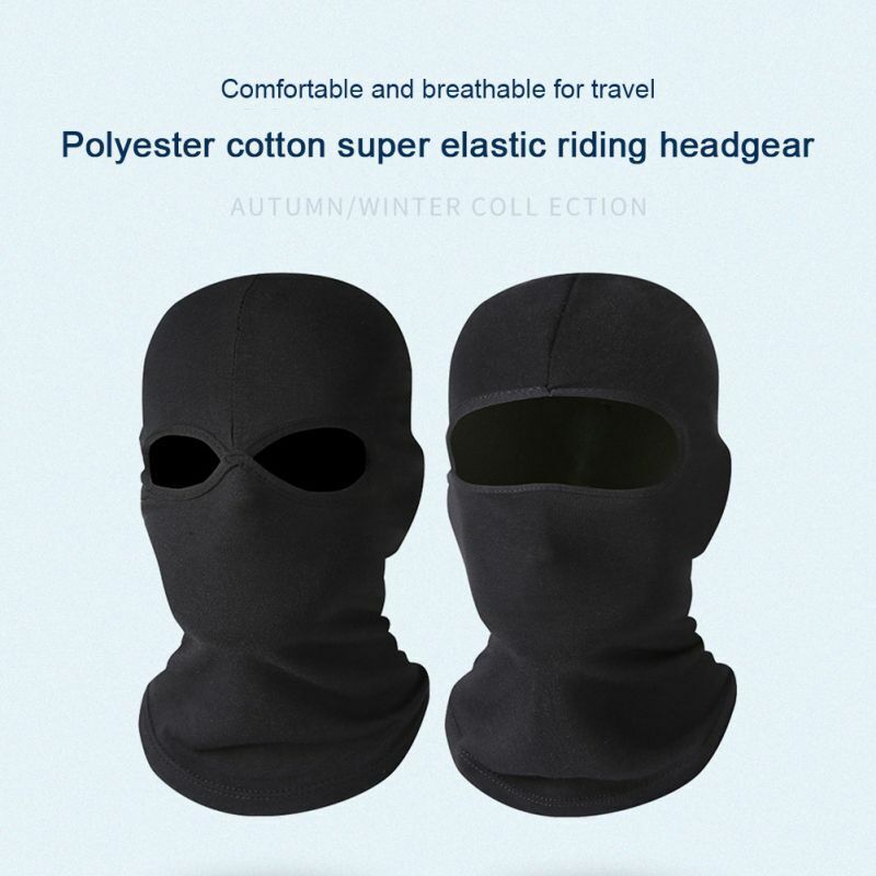 Full Face Cover Balaclava Hat Tactical Winter Cycling Scarf Warm Face Mask Black