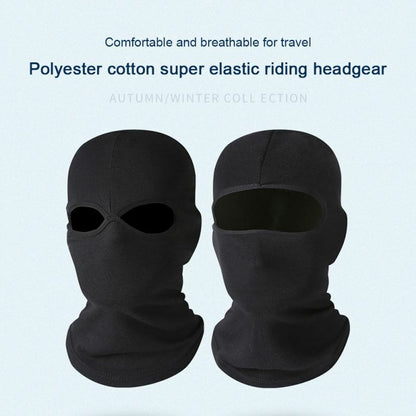 Full Face Cover Balaclava Hat Tactical Winter Cycling Scarf Warm Face Mask Black