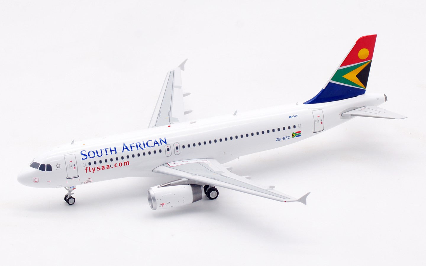 1:200 InFlight South African A320 Passenger Airplane Diecast Aircraft Model