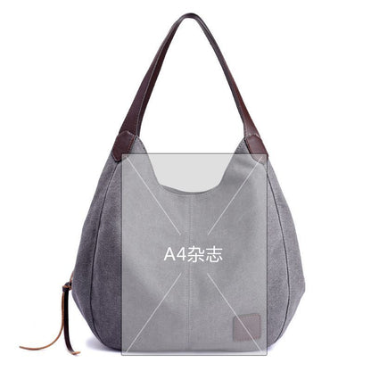Canvas Handbags Wild Art Simple Shoulder Bags Versatile Traveling Shoulder Purse