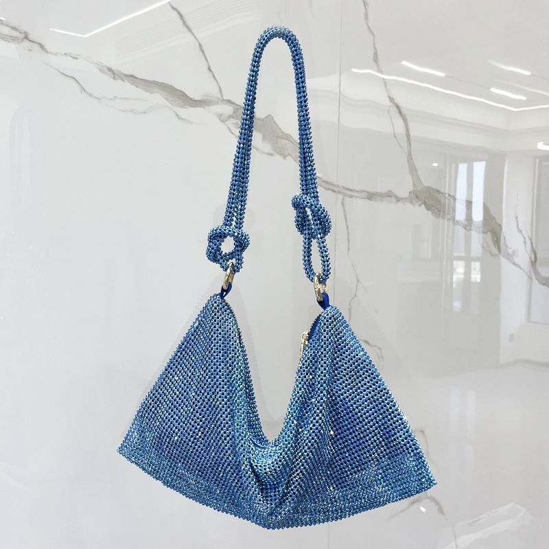 Hobo Shoulder Bag Handle Shining Rhinestone Evening Clutch Purse Crystal Handbag