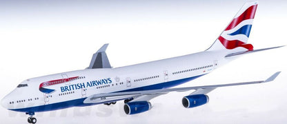 1:200 35CM Hogan BRITISH AIRWAY BOEING 747-400 Passenger Plane ABS Plastic Model