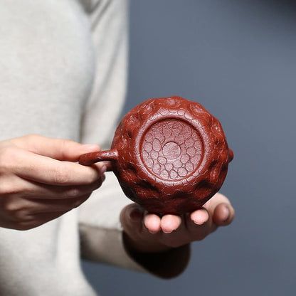 200ml Yixing Purple Clay Xishi Teapot Handmade Tea Set Kung Fu Tea Ceremony