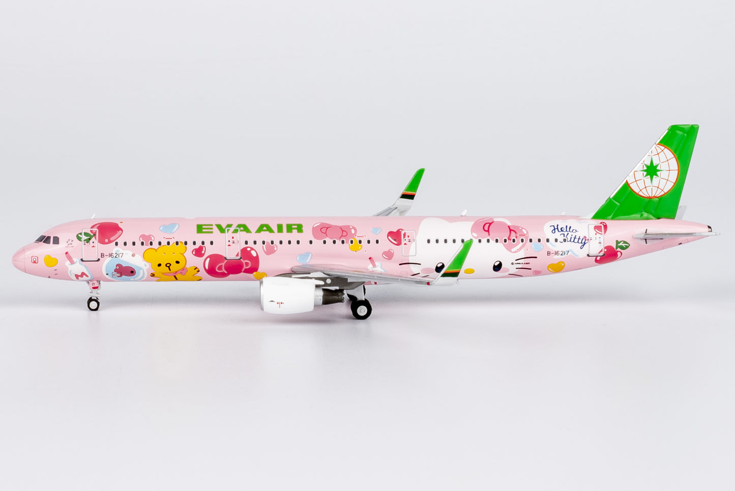1:400 NGmodels EVA Air Airbus A321B-16217 Passenger Airplane Diecast Plane Model