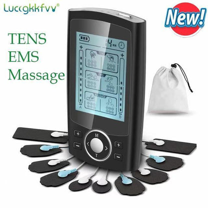 Tens Unit Rechargeable Muscle Stimulator Massager Pain Relief Dual Channel