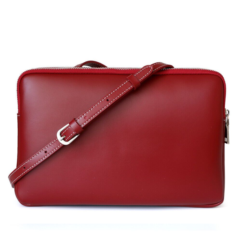 Rectangle Real Leather Shoulder bag PurseHandbag Briefcase Envelope Messenger