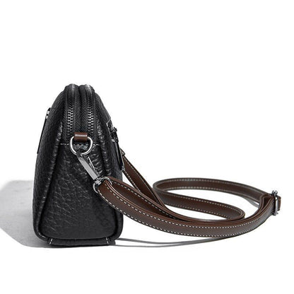 Cowhide Bag Crossbody Genuine Leather Fashion Versatile Messenger Purse Cotton