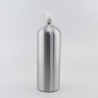 Aluminum Bottles Empty Liquid Soap Essential Oil Metal Container W/ Screw Cap 1L