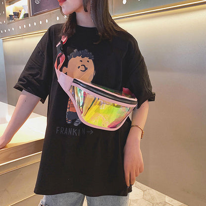 Women Clear Transparent Belt Bag Fashion Punk Fanny Waist Bag Pack Pack n W5K
