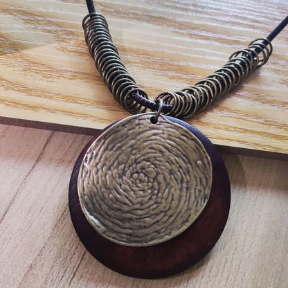 Vintage Bohemian Layered Disc Necklace Women Long Ethnic Chinese Style Jewelry
