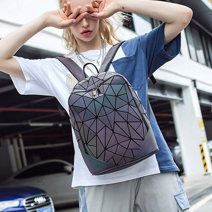 Luminous Bag Sequin Set Shoulder Bags School Backpack Holographic Purse Softback