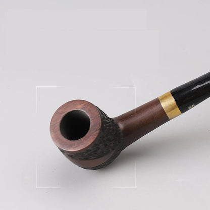Handmade Carved Ebony Wood Tobacco Pipe Decor Handheld Smoking Pipe