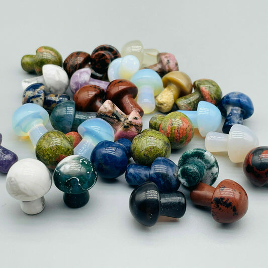 Wholesale Lot 20PC Natural Quartz Crystal Mushroom/Hand Carved Mineral