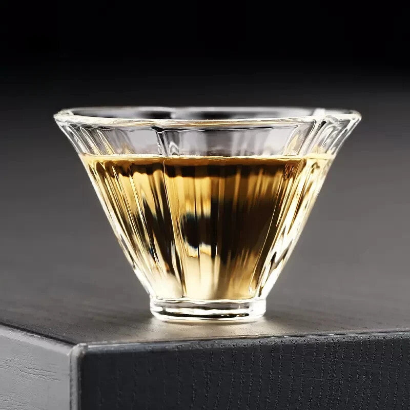Petal Small Tea Cups Single Cup Glass Tea Cup Tea Set Transparent
