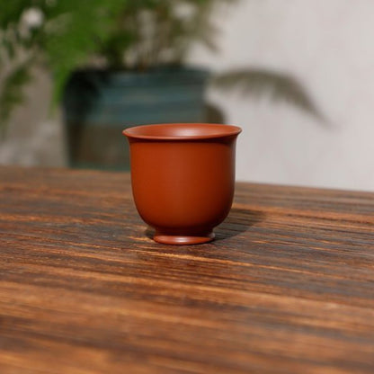 90ml Purple Pottery Handcarved Tea Tasting Cup Master Cup Kung Fu Teaware