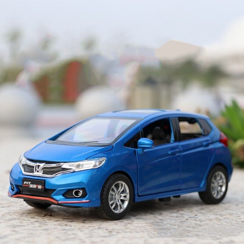 1:28 HONDA Fit GK5 Diecast Model Car Toy Sports Car Vehicle Sounds Lights Gift