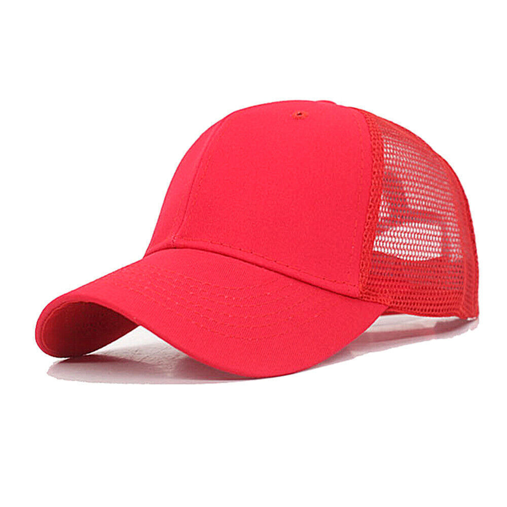 Trucker Hat Plain Mesh Back Solid Snapback Baseball Cap Visor Blank Hats Caps