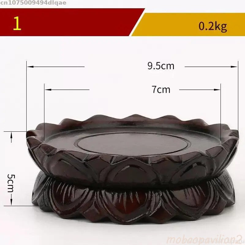 New Solid Wood Handicrafts Vase Tea Set Display Stand Buddha Statue Pedestal