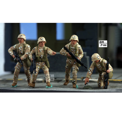 1/72 US Marine Corps 1st Division 4pcs Person Mine Clearance Team Finished Model