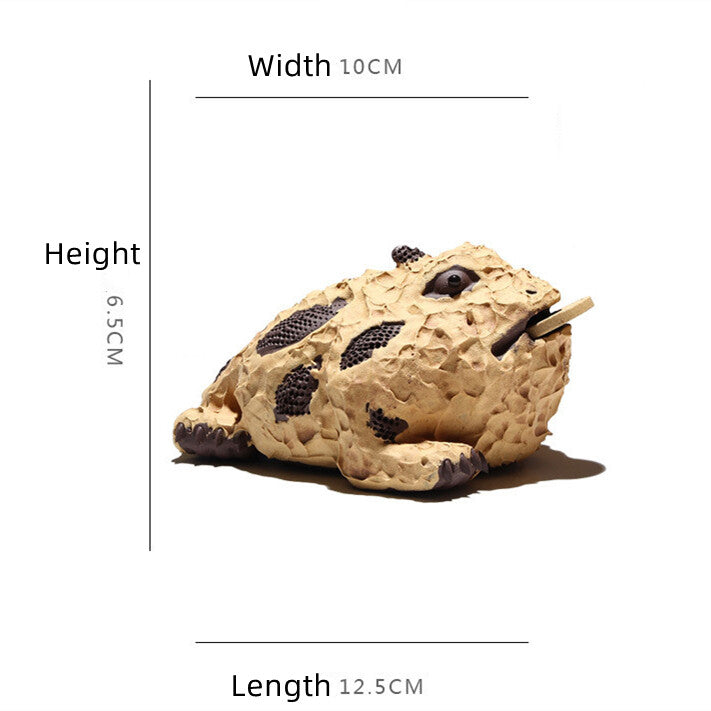 Creative Tea Pet Home Garden Decoration Toad Statue Yixing Zisha Tea Play Mascot