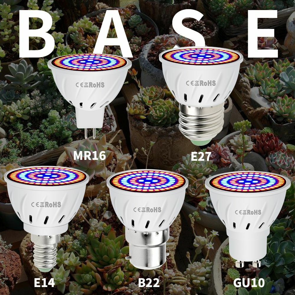 Growth Light Phyto LED B22 Hydroponic E27 Grow Bulb MR16 Full Spectrum 220V UV