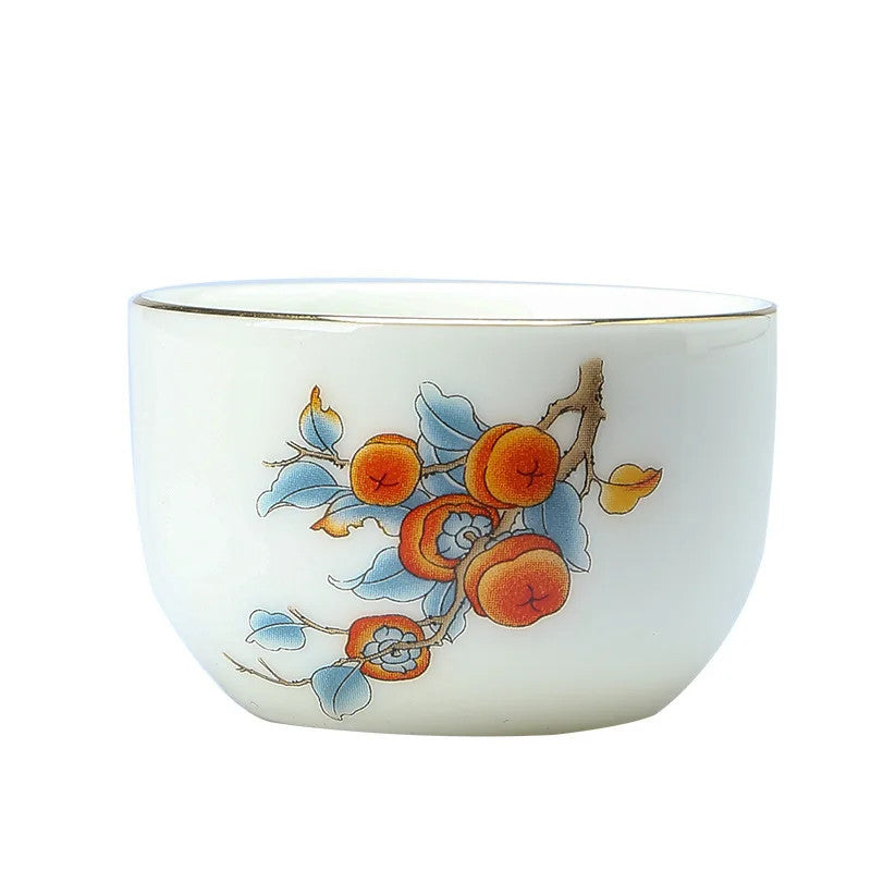Scalding Sheep Fat Jade White Porcelain Tea Cup Ceramic Tea Cup Master Cup
